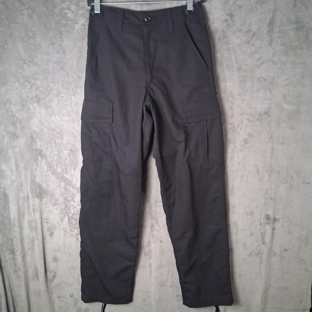 NWOT Tru-Spec Black Ripstop Tactical Cargo BDU Pants XS Regular 68861-A83 Unisex